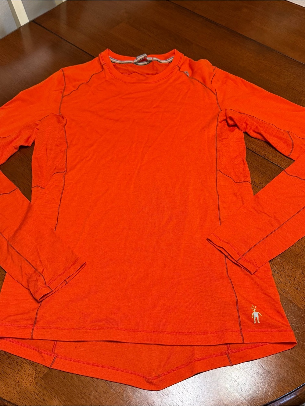 Smartwool PhD Women’s Sz M Merino Wool Long Sleeve Base Layer Shirt Orange